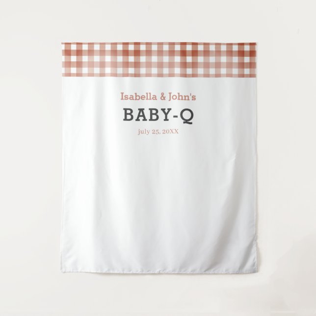 Baby Q Barbecue Baby Shower Backdrop (Front)