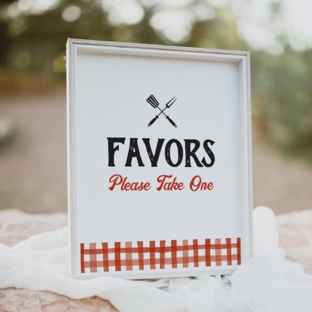 Baby Q Barbecue Baby Shower Favors Sign (Creator Uploaded)