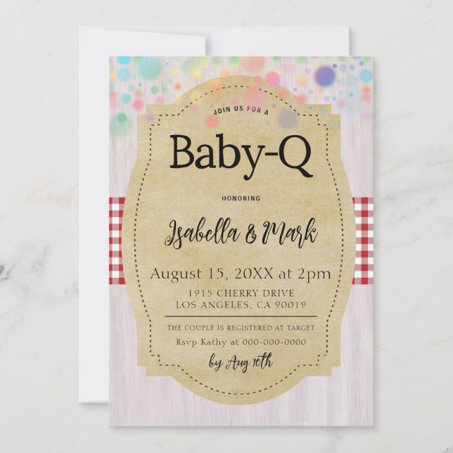 Baby-Q Barbecue Baby Shower Invitation (Front)