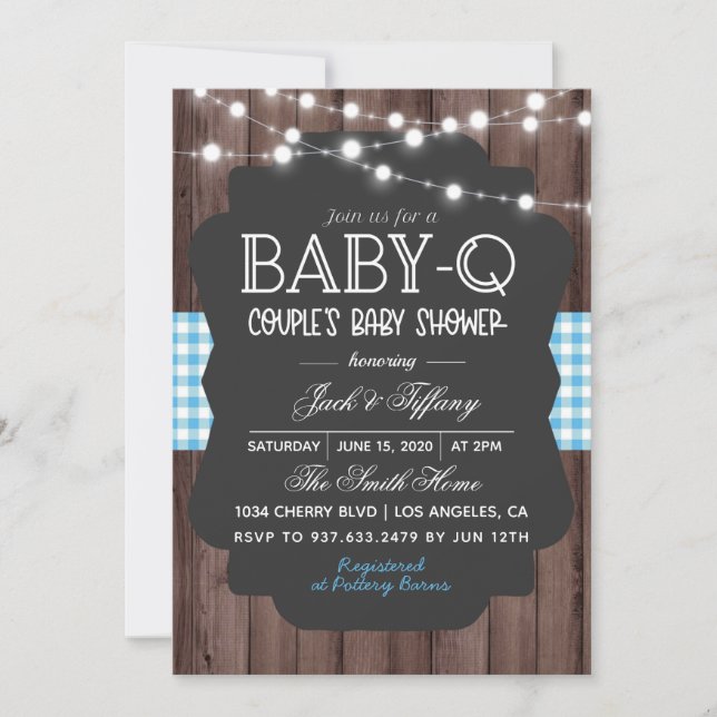 Baby-Q Barbecue Baby Shower Invitation (Front)