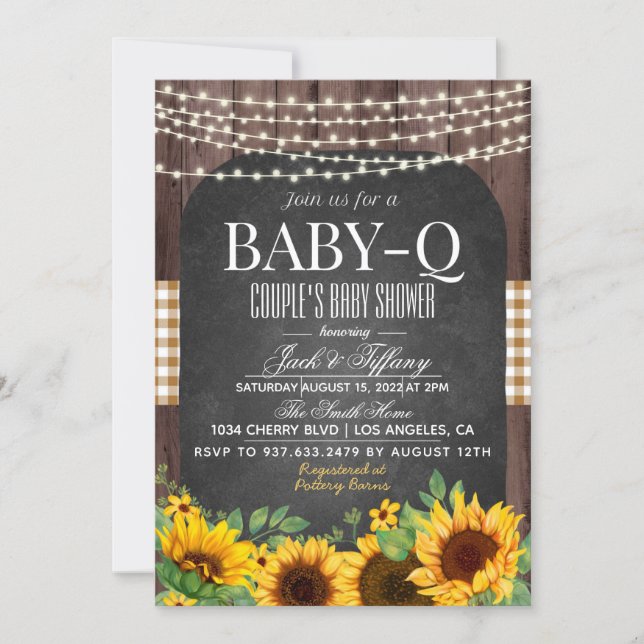 Baby-Q Barbecue Baby Shower Invitation (Front)