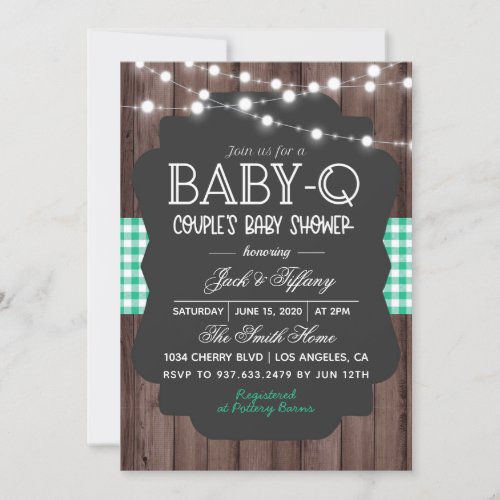 Baby_Q Barbecue Baby Shower Invitation