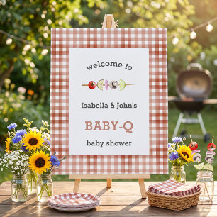 Baby Q Barbecue Baby Shower Welcome Sign