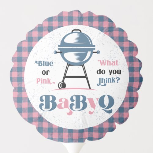 Baby Q Barbecue Gender Reveal Shower Balloon