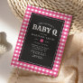 Baby Q Barbeque Rustic Country Baby Shower Invitation