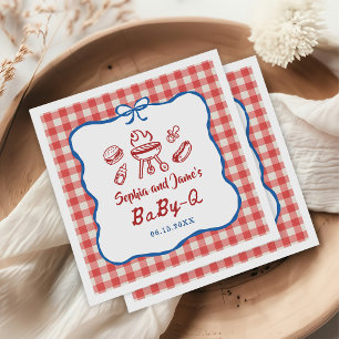 Baby-Q BBQ 4th of July Baby Shower Napkins