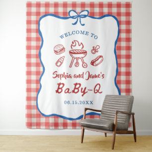 Baby-Q BBQ 4th of July Baby Shower Tapestry