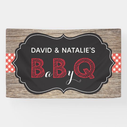 Baby Q BBQ Baby Shower Banner | Zazzle.com
