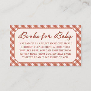 Baby Q BBQ Baby Shower Books For Baby Enclosure Card