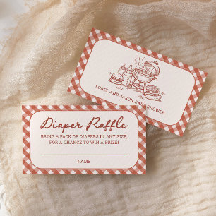 Baby Q BBQ Baby Shower Diaper Raffle Enclosure Card