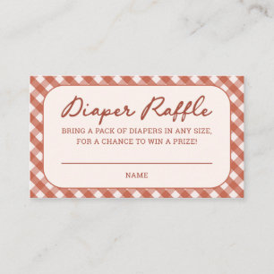 Baby Q BBQ Baby Shower Diaper Raffle Enclosure Card