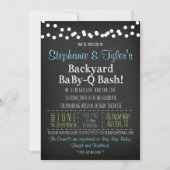 BaBy-Q BBQ Baby Shower Invitation and Book Card (Front)