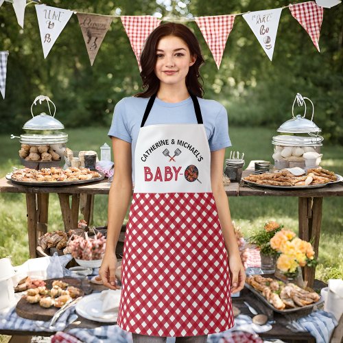 Baby_Q BBQ Barbecue Baby Shower  Apron