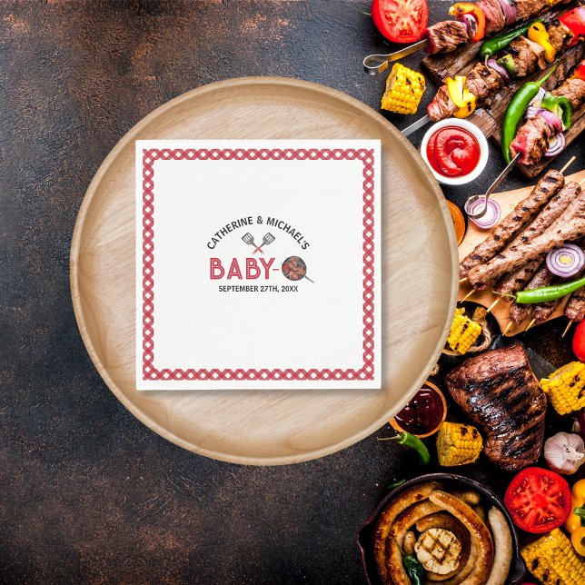 Baby-Q BBQ Barbecue Baby Shower Napkins (Creator Uploaded)