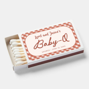 Baby Q BBQ Couples Baby Shower Favor Matchboxes