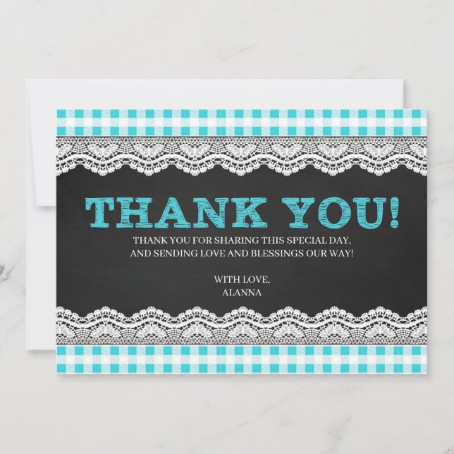 Baby Q BBQ Thank You Card (Front)