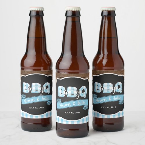 Baby Q Beer Bottle Label _ Baby Blue