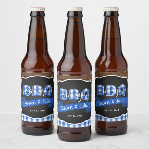 Baby Q Beer Bottle Label _ Blue