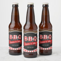 Baby Q Beer Bottle Label - Red