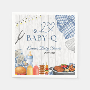  Baby-Q Boy Rustic BBQ Baby Shower Napkins