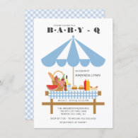 Baby Q Boys Baby Shower  Invitation