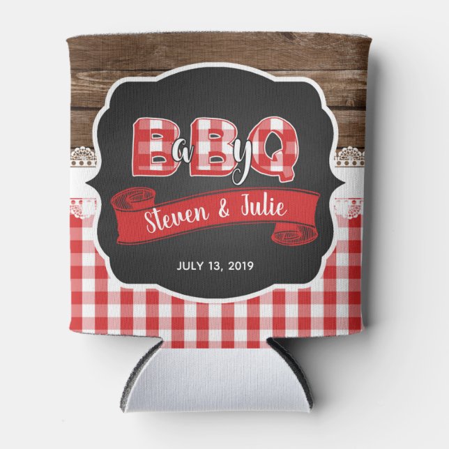 Baby Q Can Cooler - Red (Front)