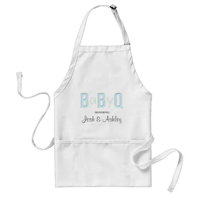 Baby Q Coed BBQ Baby Shower Apron Rustic BabyQ Zazzle