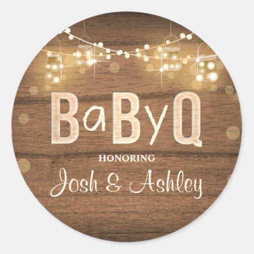 Baby Q Coed BBQ Baby Shower Envelope Seal Sticker