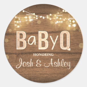Baby Q Coed BBQ Baby Shower Envelope Seal Sticker