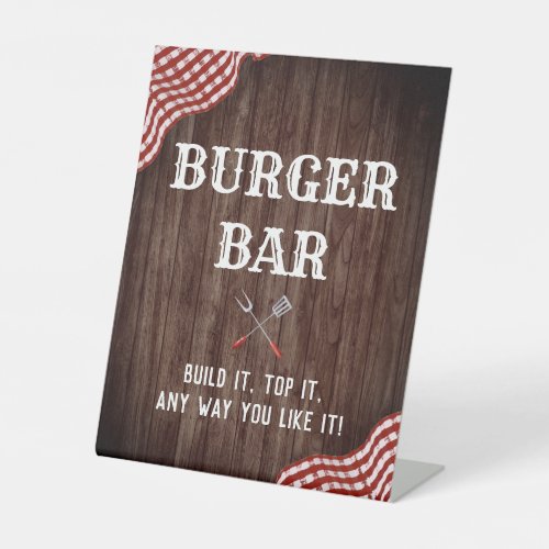 Baby Q Coed Shower BBQ Decorations Burger Bar Sign