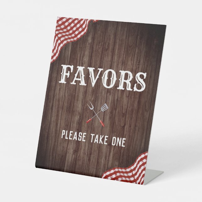 Baby Q Coed Shower BBQ Decorations Favors Sign (Front)