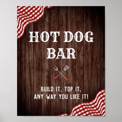 Baby Q Coed Shower BBQ Decorations Hot Dog Bar