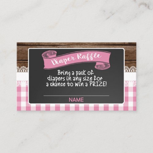 Baby Q Diaper Raffle Card _ Pink