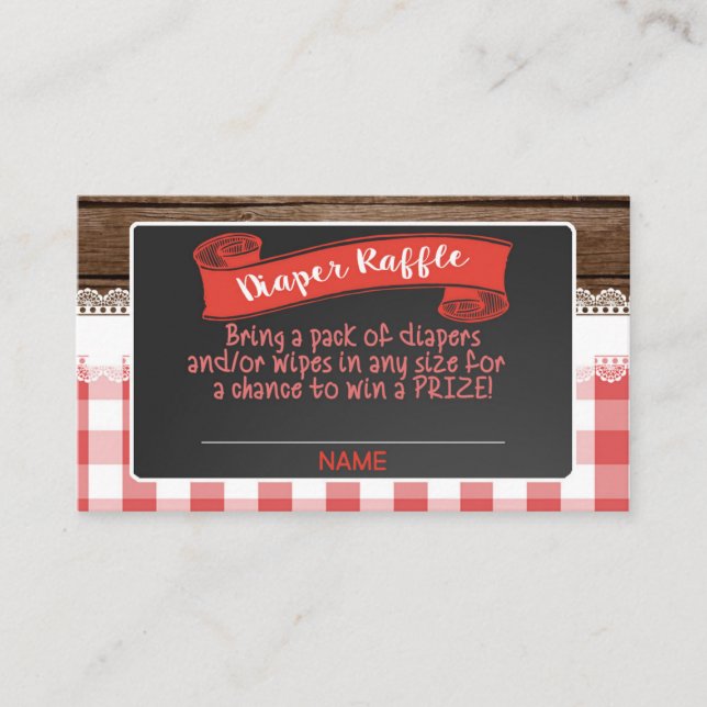 Baby Q Diaper Raffle Card - Red DW (Front)