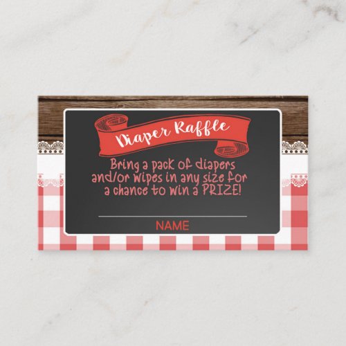 Baby Q Diaper Raffle Card _ Red DW