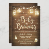 Baby Q invitation Coed BBQ Baby brewing shower (Front/Back)
