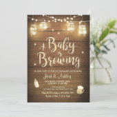 Baby Q invitation Coed BBQ Baby brewing shower (Standing Front)