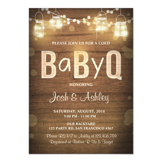 Coed Bbq Baby Shower Invitations 2