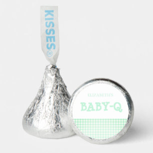 Baby-Q Mint Green Gingham Baby Shower Hershey®'s Kisses®