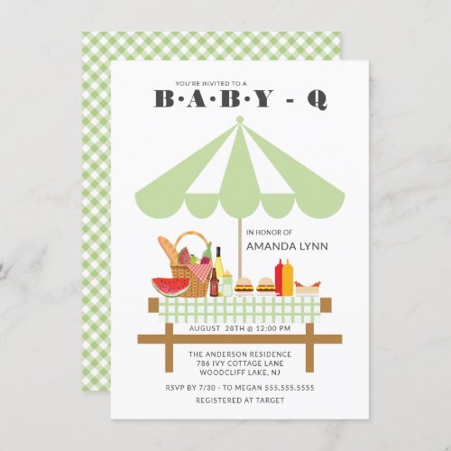 Baby Q Neutral Baby Shower  Invitation