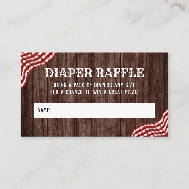 Baby Q Picnic Baby Shower Diaper Raffle Insert (Front)