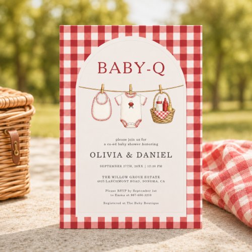 Summer Baby-Q Terracotta baby shower invitation