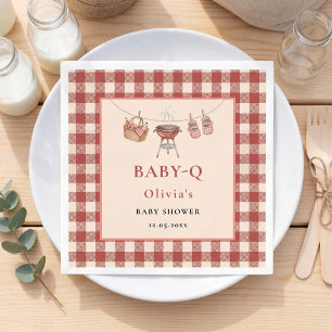 Baby Q Red Gingham Grill & Clothesline Napkins