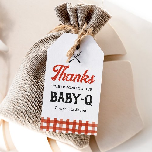 Baby Q Rustic Couples Baby Shower Gift Tags