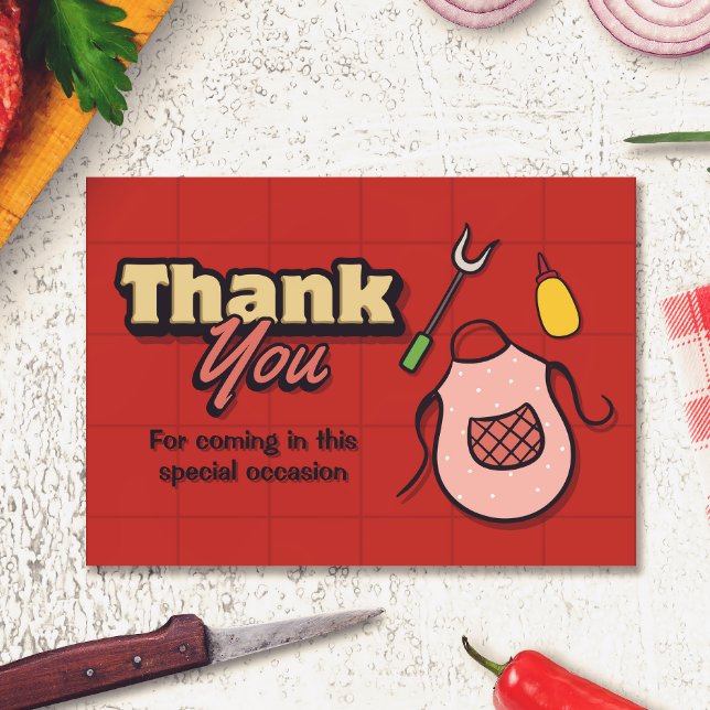 Baby-Q Shower - BBQ Thank You Card (Baby-Q Shower - BBQ Thank You Card)