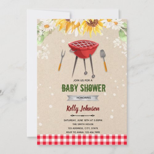 Baby Q shower invitation