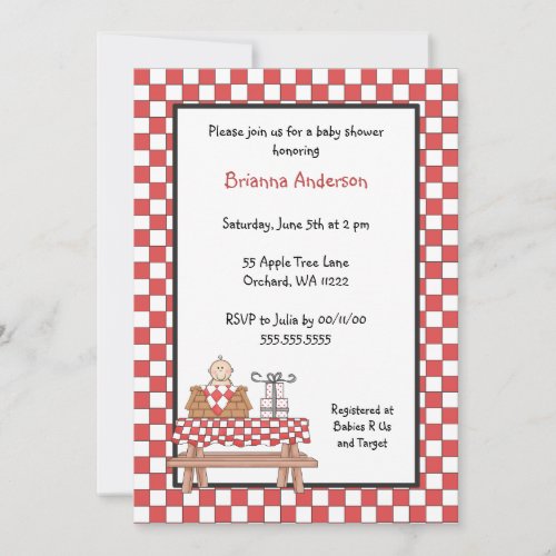 Baby Q Shower Invitation Boy with light skin