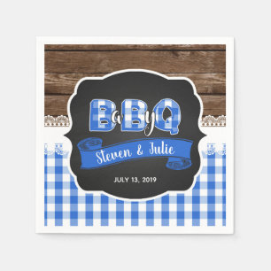 Baby Q Shower Napkin - Blue