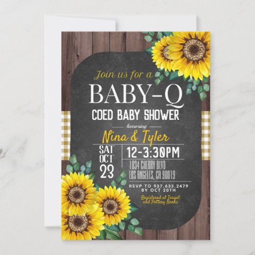 Baby_Q Sunflower Baby Shower Invitation