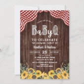 Baby Q Sunflower BBQ Baby Shower Invitation (Front)